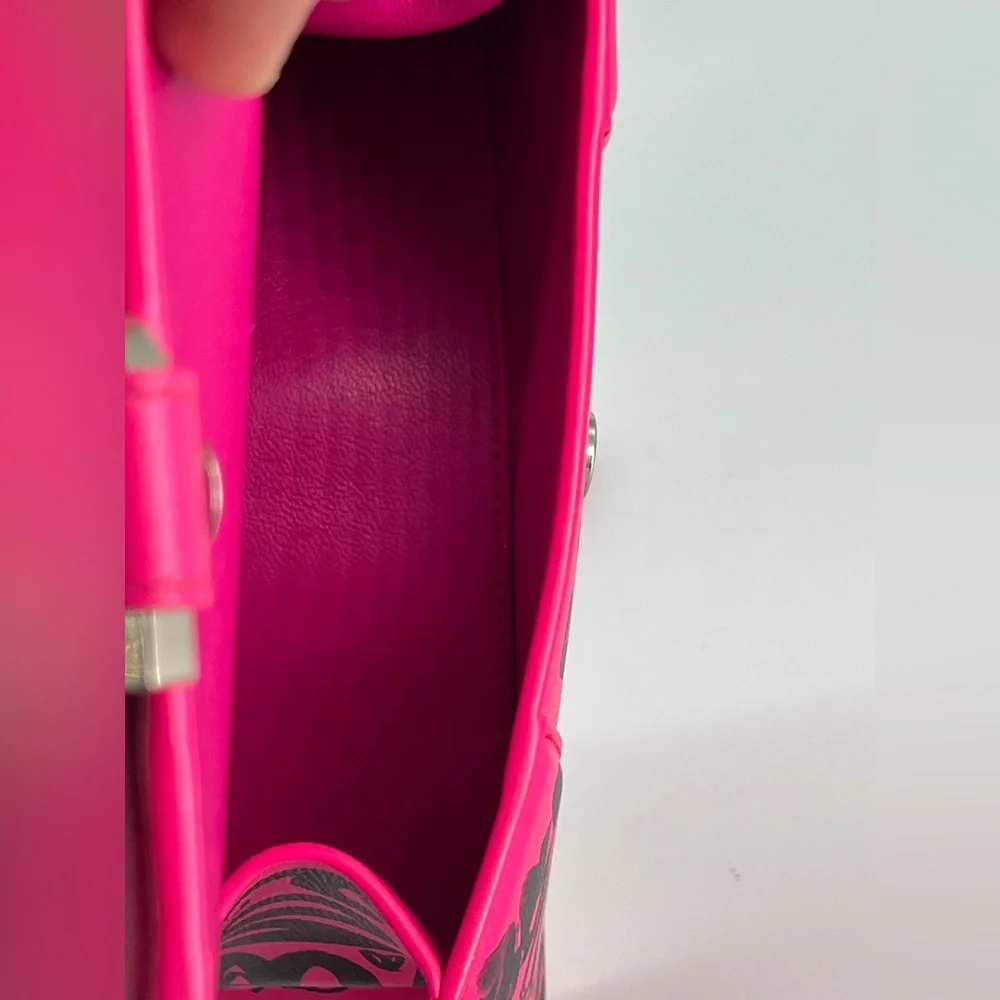 Balenciaga Graffiti Hourglass Top Handle Pink Leather Bag - Picture 10 of 10